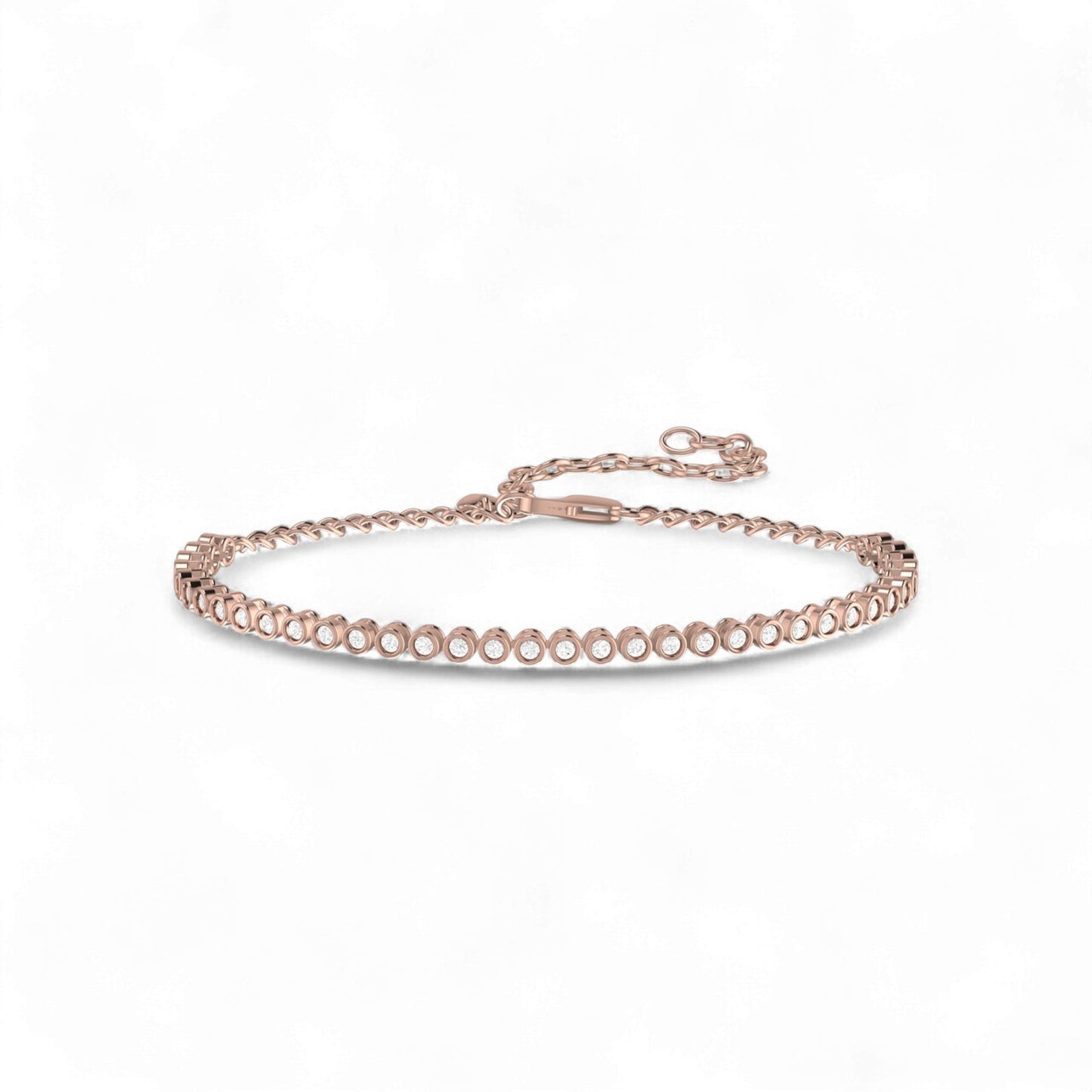 Flow 0.50ct Natural Diamond Tennis Bracelet in 18KT Gold