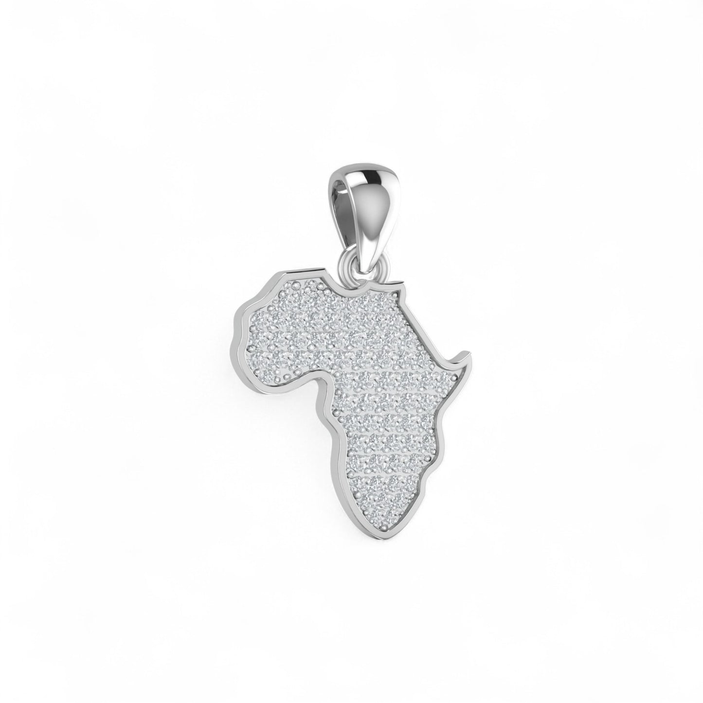 African Heritage Map Diamond Pendant in 18KT Gold