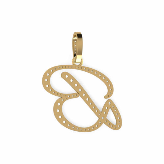 Alphabet XL Diamond Pendant in 18KT Gold