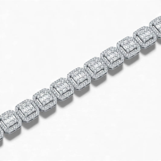 Diamond bracelet on a white background