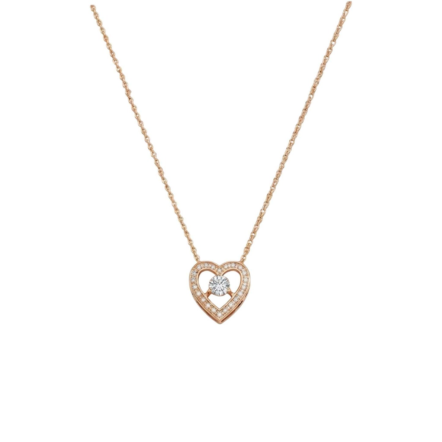 Eternal Heart Diamond Pendant Necklace in 18KT Gold
