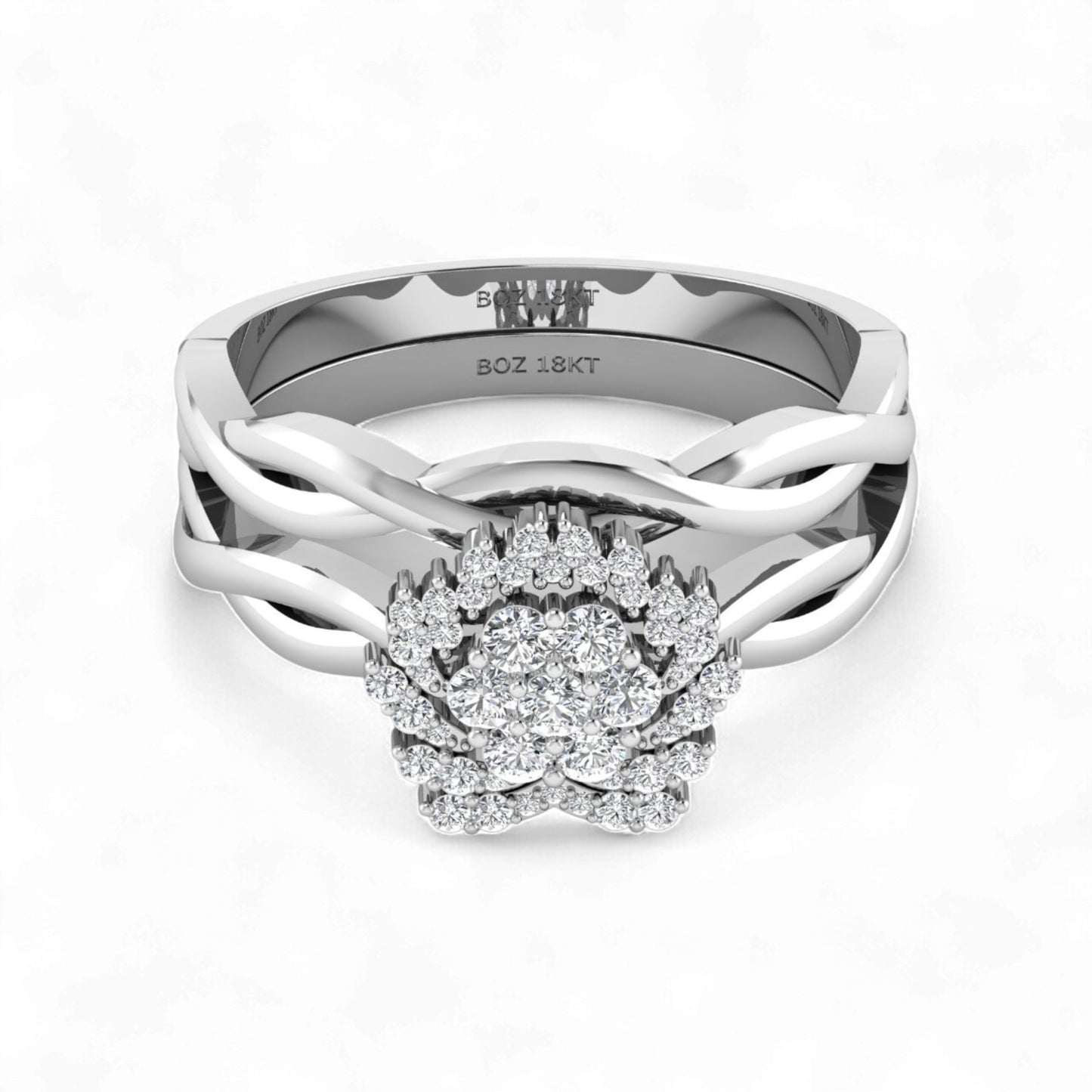 BOZ Forever Natural Diamond Bride Set in 18KT Gold