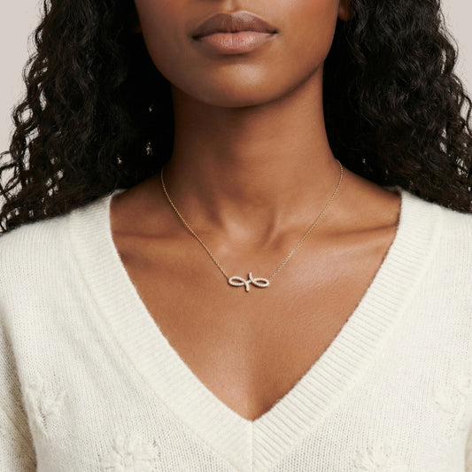 3D Oiza Infinie Diamond Necklace in 18KT Gold