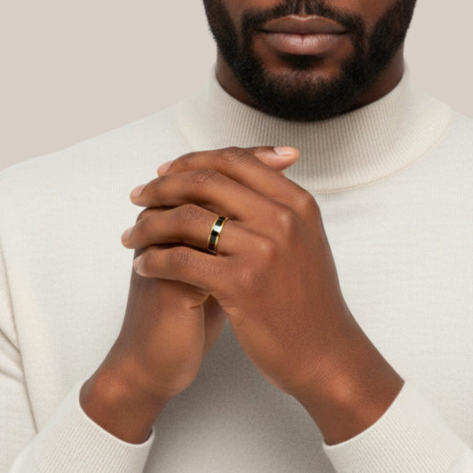 Brush Black Tungsten Band