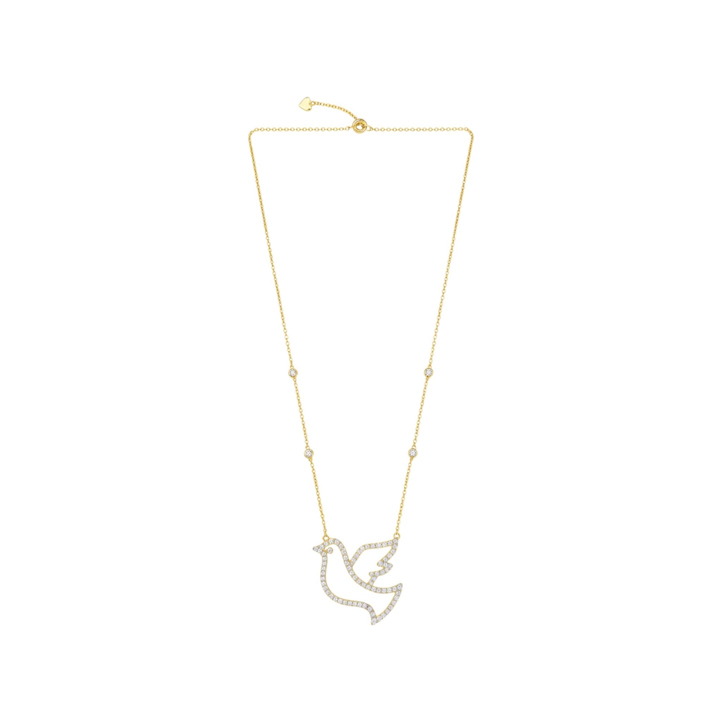 Shiloh Dove Diamond Necklace in 18KT Gold