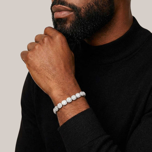 Bracelet de tennis moissanite "Ola Iced Out" en argent sterling 925