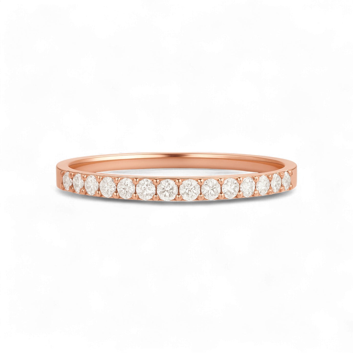 1.5MM Pave Natural Diamond Band in 18KT Gold