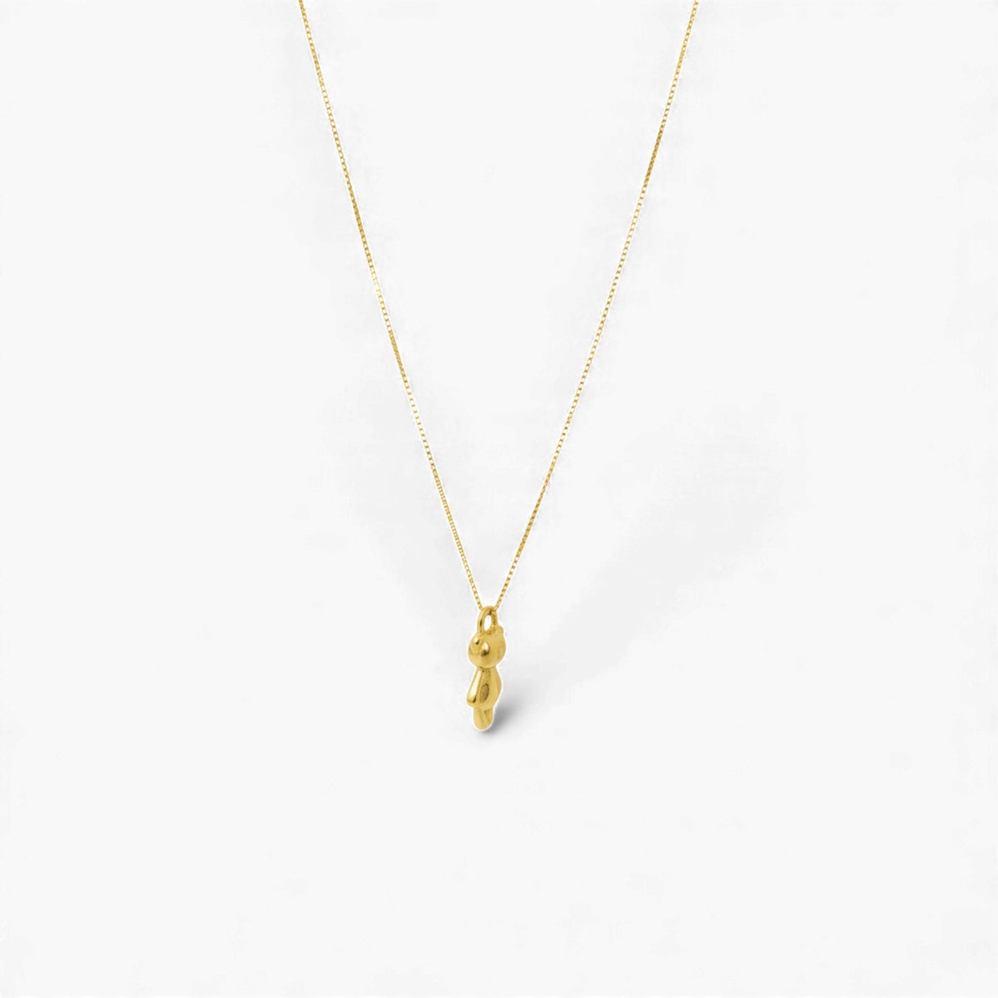 Teddy Bear Pendant Necklace in 18KT Gold