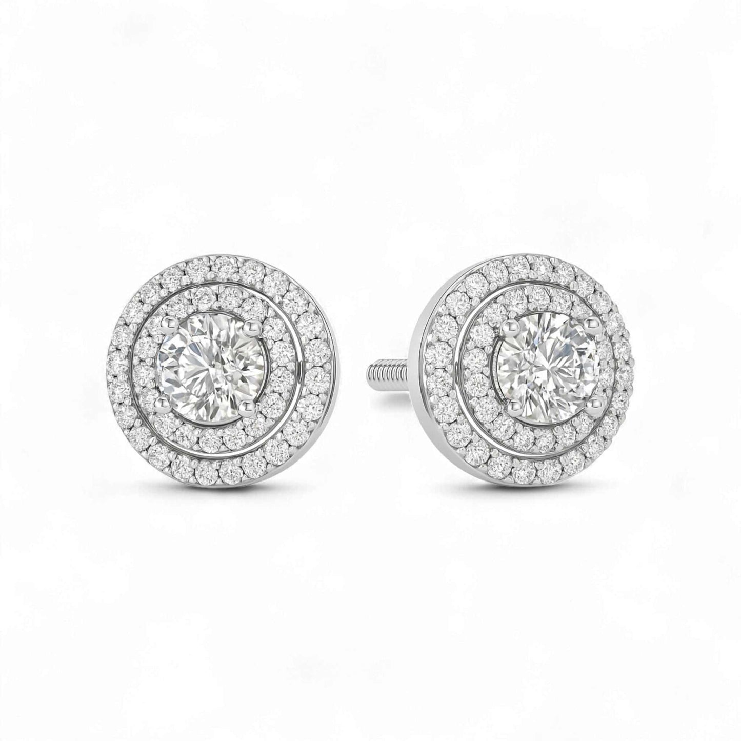 Aiden Natural Diamond Studs in 18KT Gold
