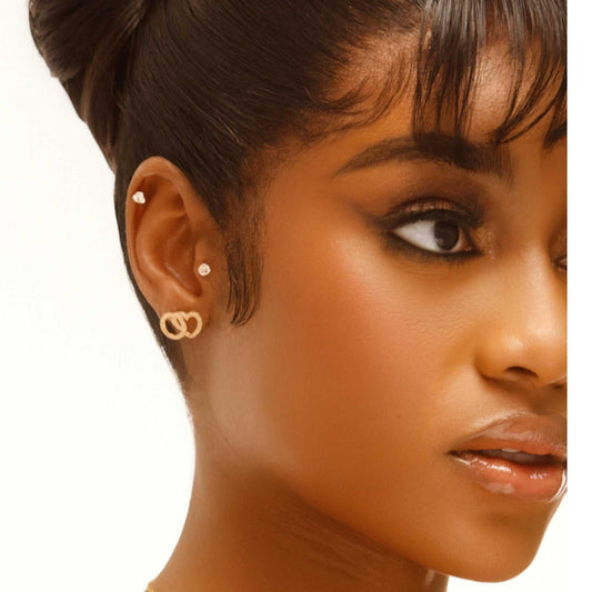 Boucles d'oreilles en or 18 carats et diamants naturels Eternal Love