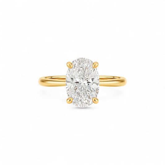 Classic Solitaire Engagement Ring in 18K Gold