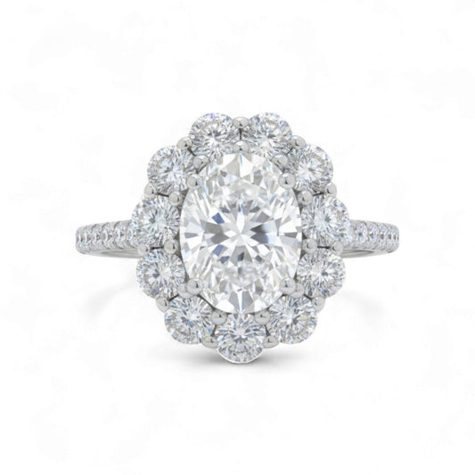 Lavie Oval Cut Moissanite Engagement Ring in 18KT Gold