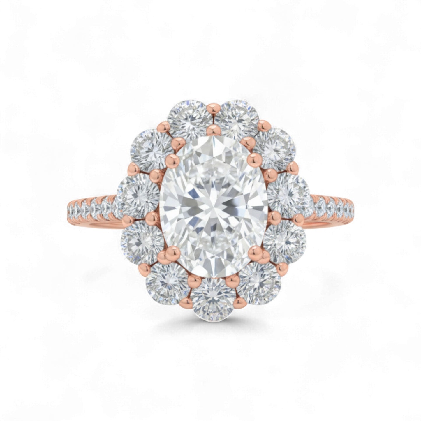 Lavie Oval Cut Moissanite Engagement Ring in 18KT Gold