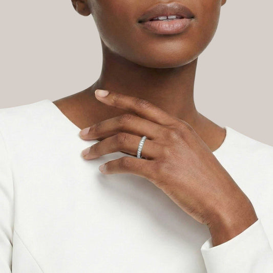 Bague en or 10 carats avec diamants naturels et perles milgrain