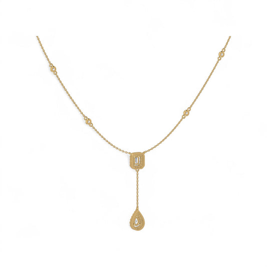Constance 1.5mm Drop Diamond Necklace in 18K Gold