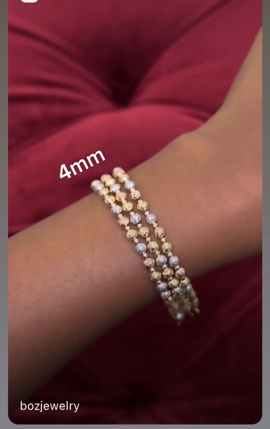 Tri Tone Bracelet in 18K Gold