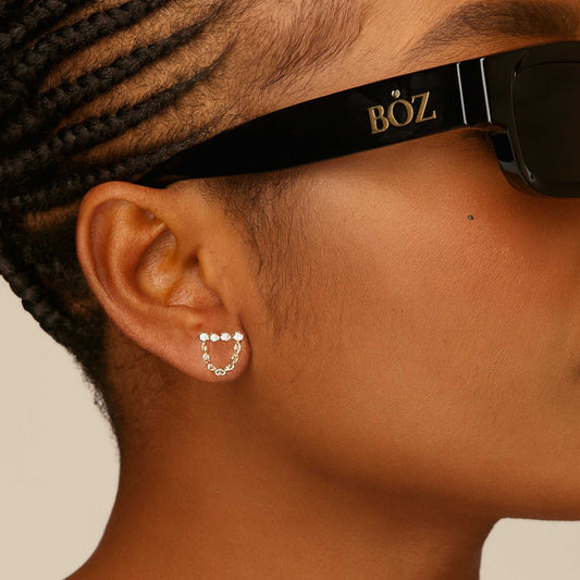 Boucles d'oreilles pendantes Labrinth en or 18 carats et diamants