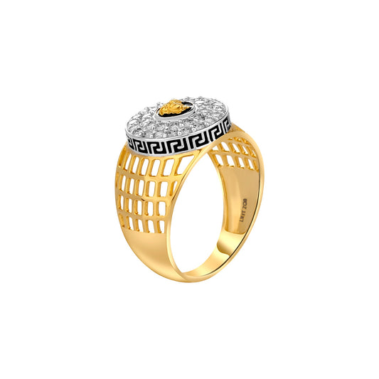 Medusa Natural Diamond Ring in 18KT Gold