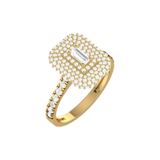Sophie Baguette Cut Diamond Engagement Ring in 18KT Gold