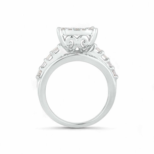 Tobo CZ Engagement Ring in 925 Sterling Silver