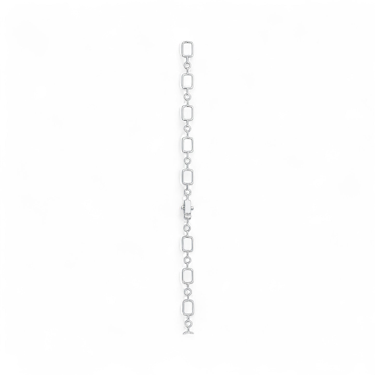 Silver chain on a white background