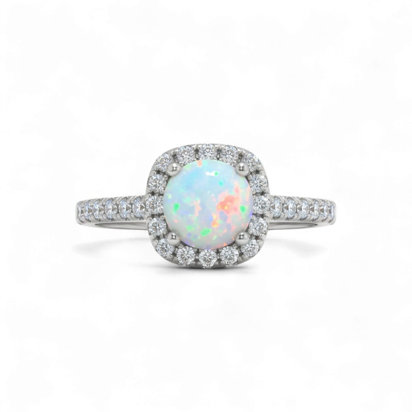 Topaz CZ Engagement ring in 925 Sterling Silver