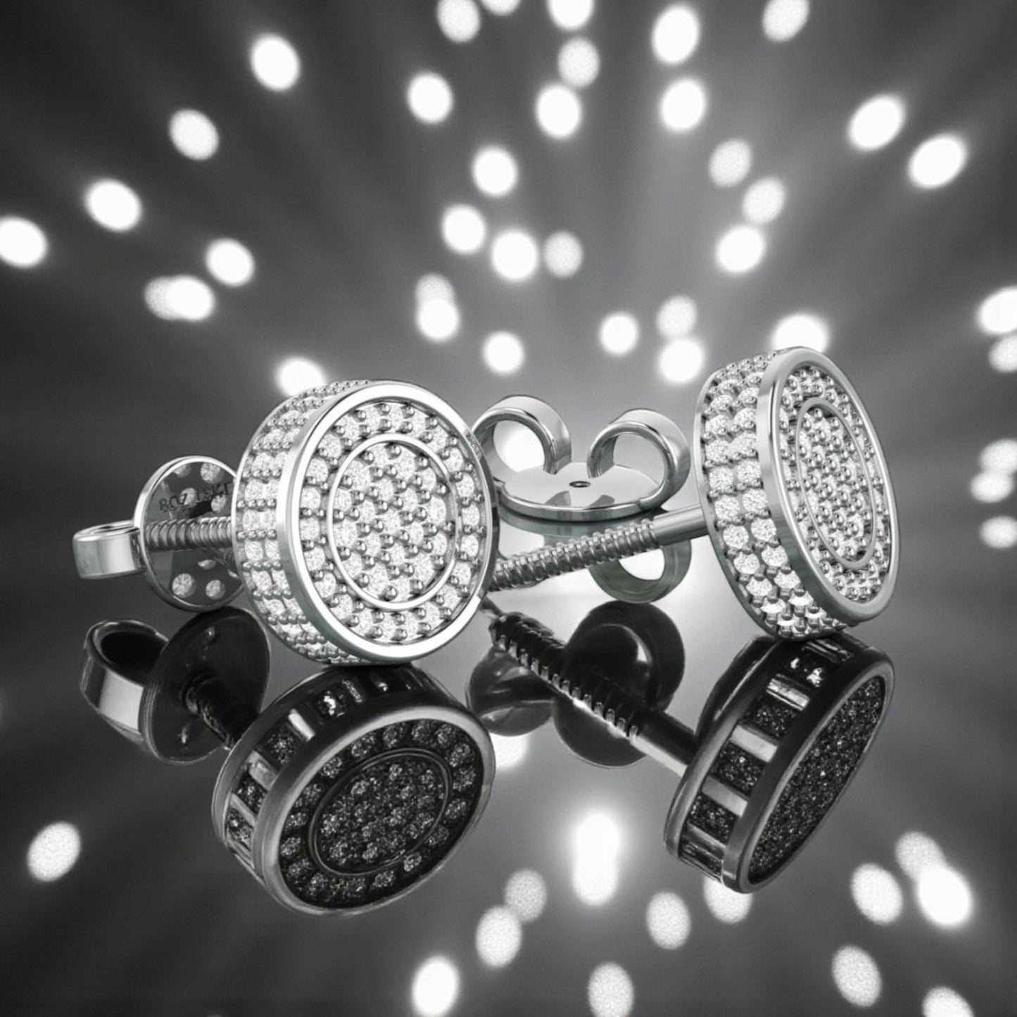 Leon Diamond Stud Earrings in 18KT Gold