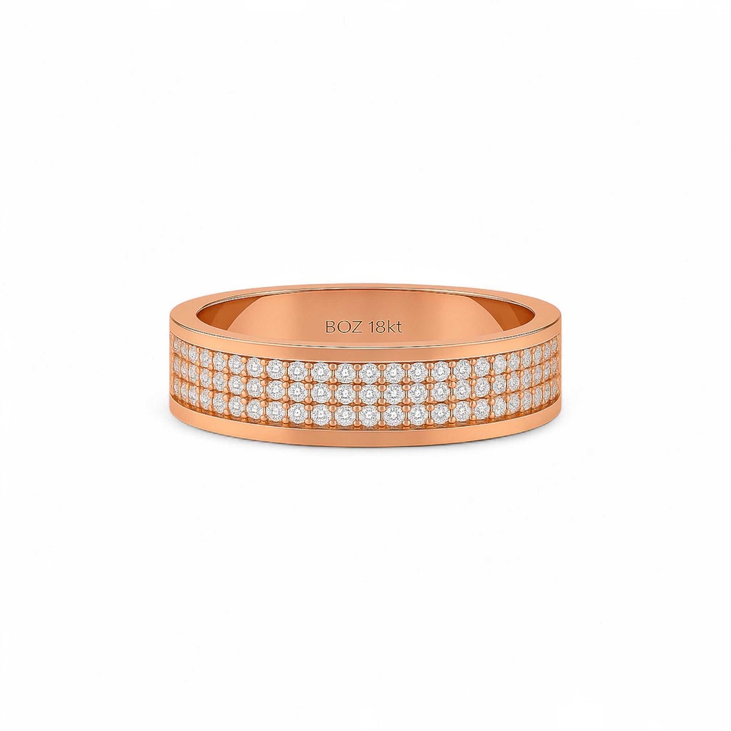Alexx Natural Diamond Band in 18KT Gold