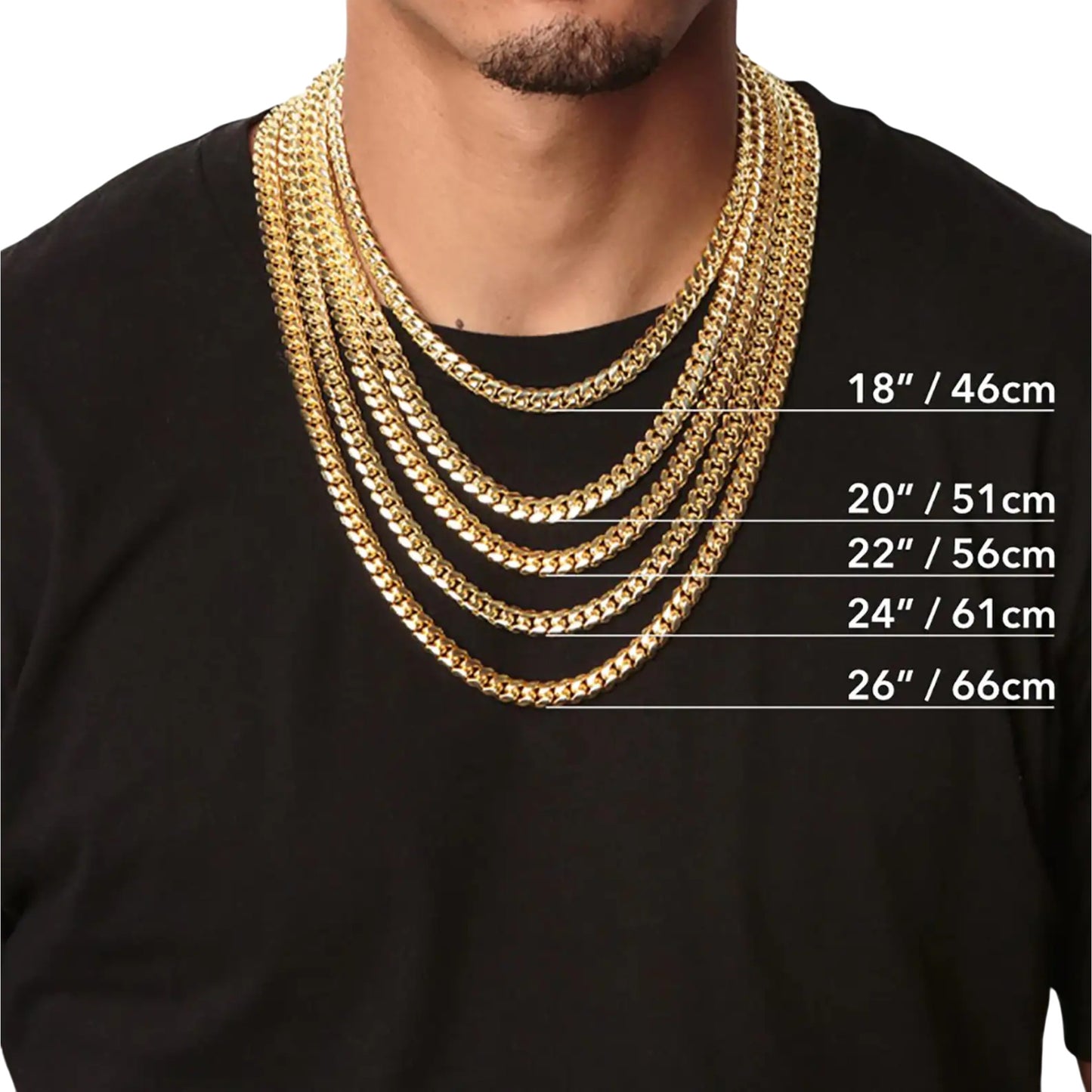 6MM Cuban Chain in 18KT Gold