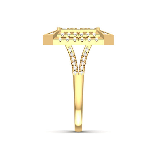 Michelle CZ Engagement Ring in 10K Gold