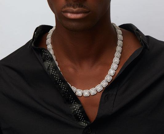 Edgar Moissanite Necklace in 925 Sterling Silver