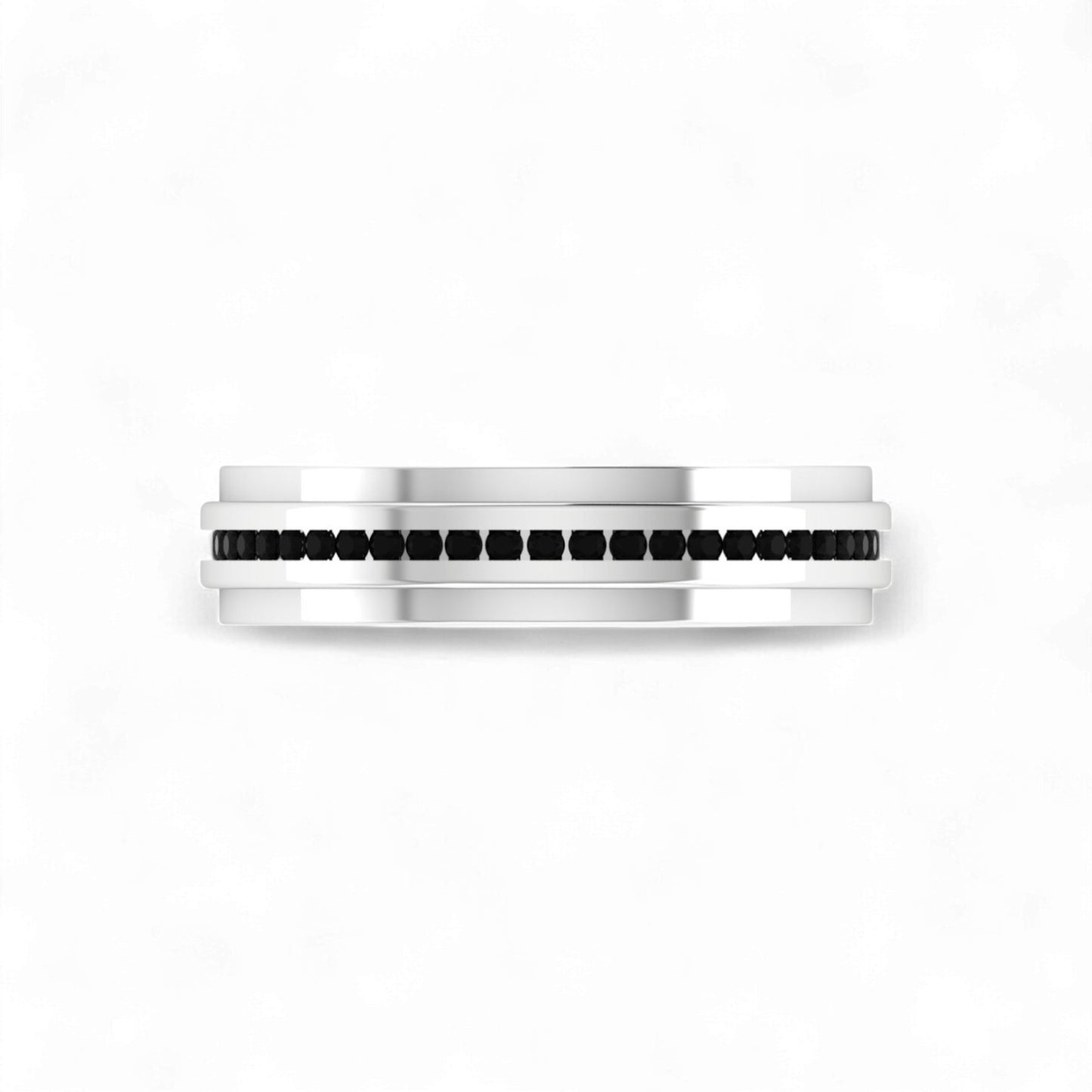 Emma Black Moissanite Titanium Band