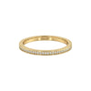 Gold ring with diamonds on a white background