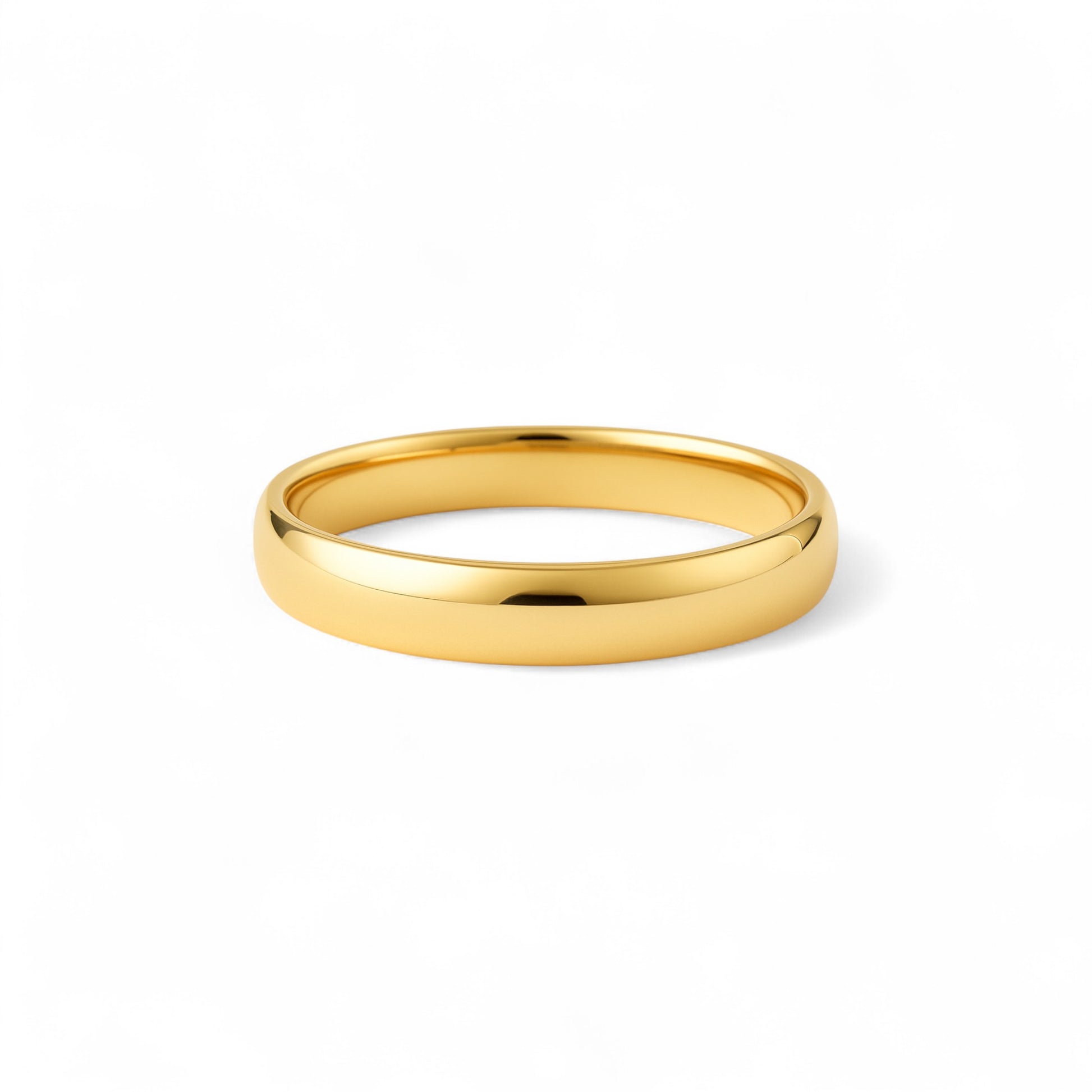 Gold ring on a white background