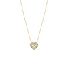 Baguette Heart Pendant diamond necklace in 18KT gold with natural baguette-cut diamonds