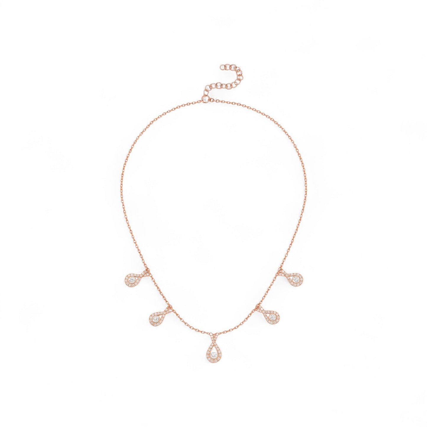 Five Charm Twinkle Infinie Diamond Necklace in 18KT Gold