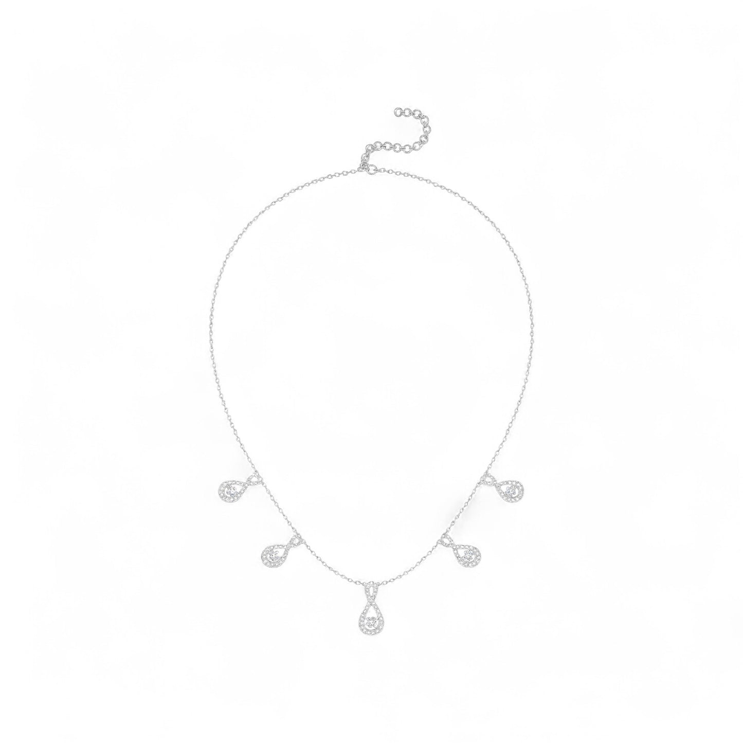 Five Charm Twinkle Infinie Diamond Necklace in 18KT Gold