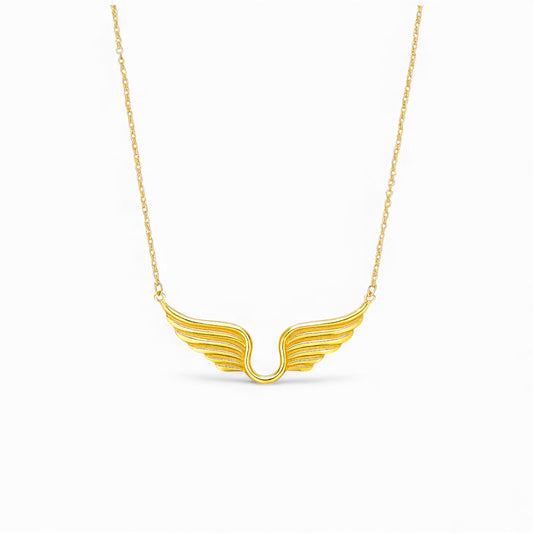 Angel Wing Pendant Necklace in 18KT Gold