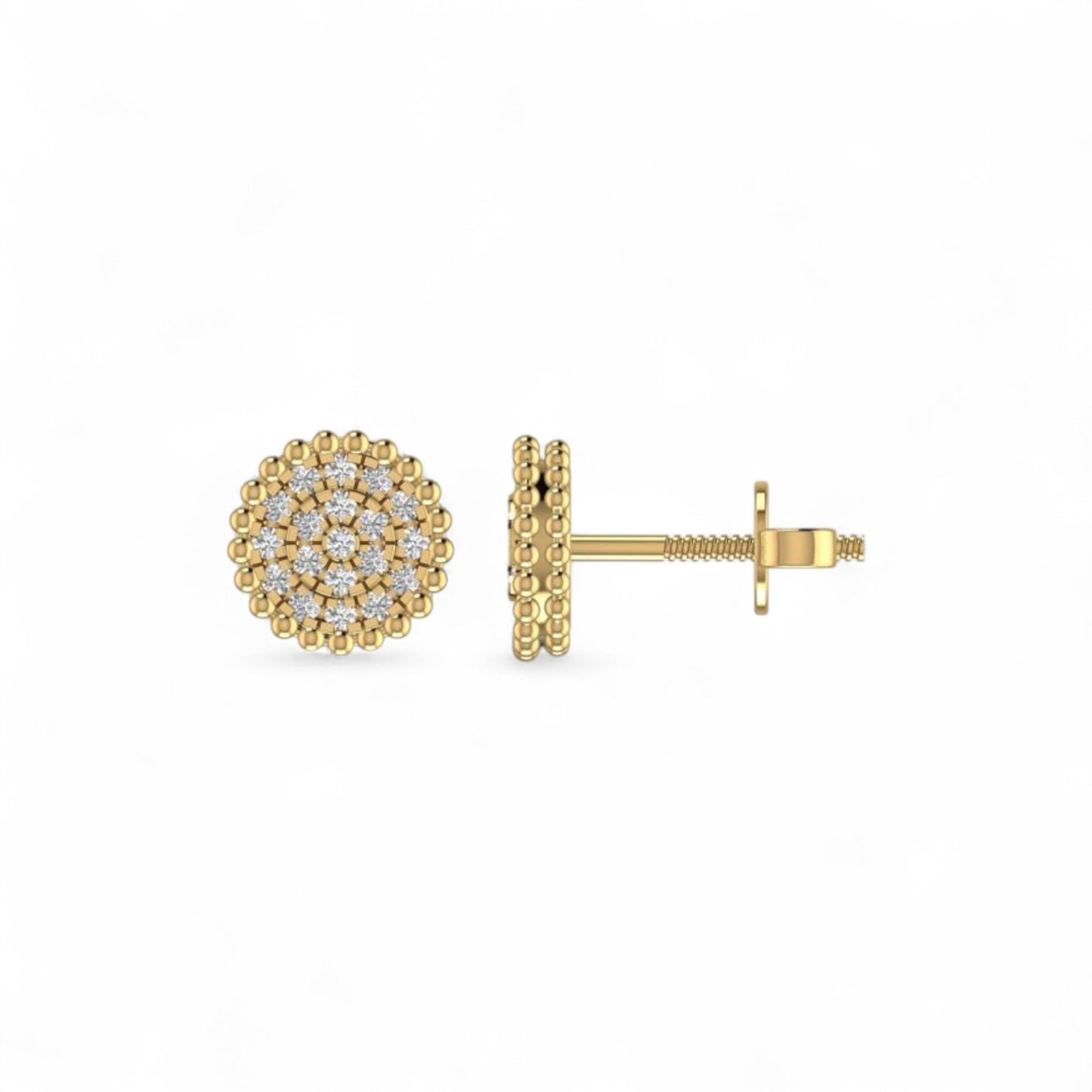 Ava Mini Natural Diamond Studs in 18KT Gold