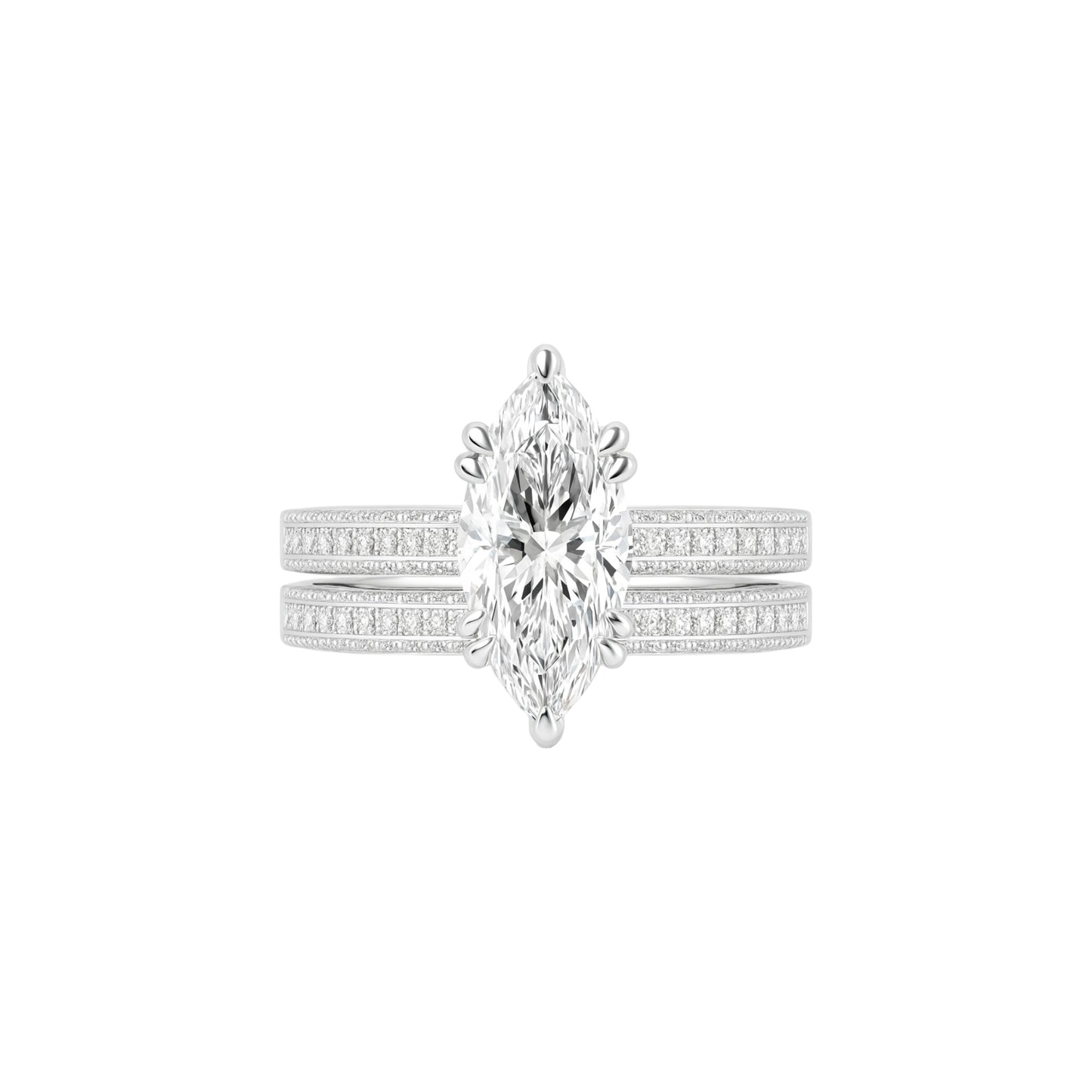 Julia Marquise Lab Grown Diamond Bride Set in 18K Gold