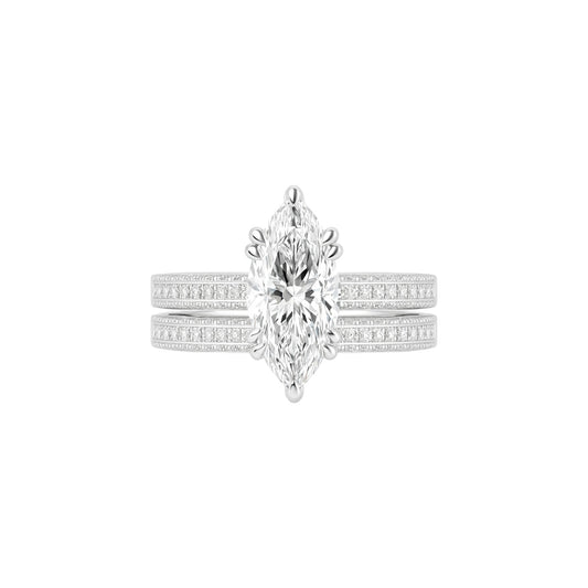 Julia Marquise Lab Grown Diamond Bride Set in 18K Gold