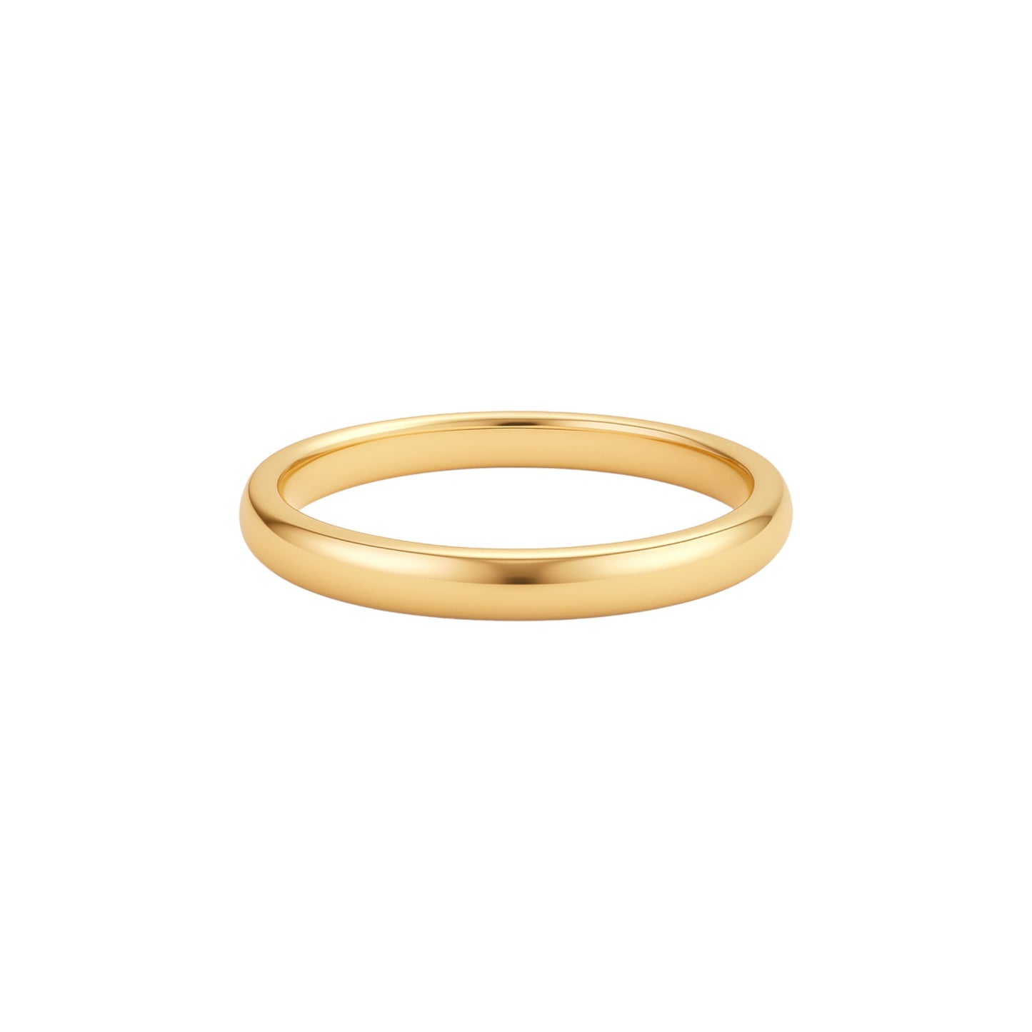 2MM Plain Band in 18KT Gold