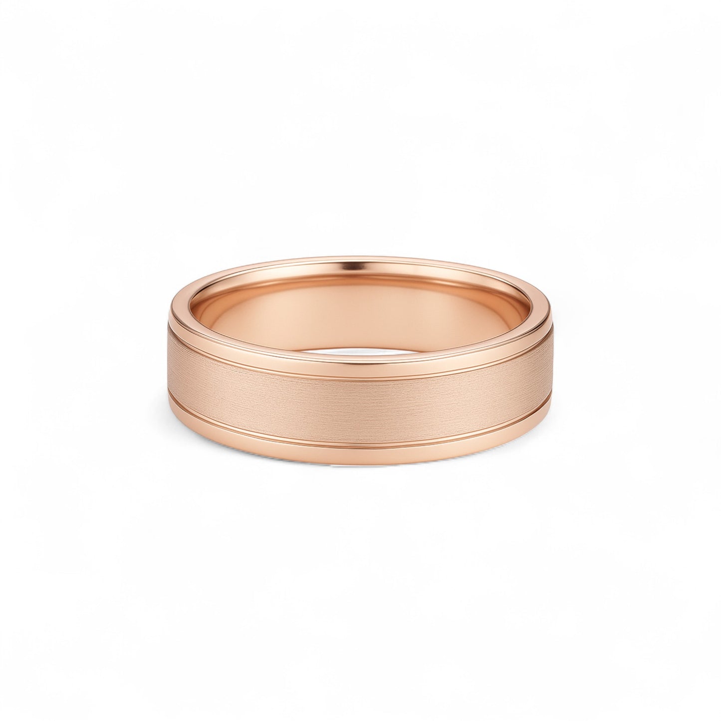 6mm Sandblast Band in 18KT Gold