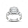 Diamond ring with a white background