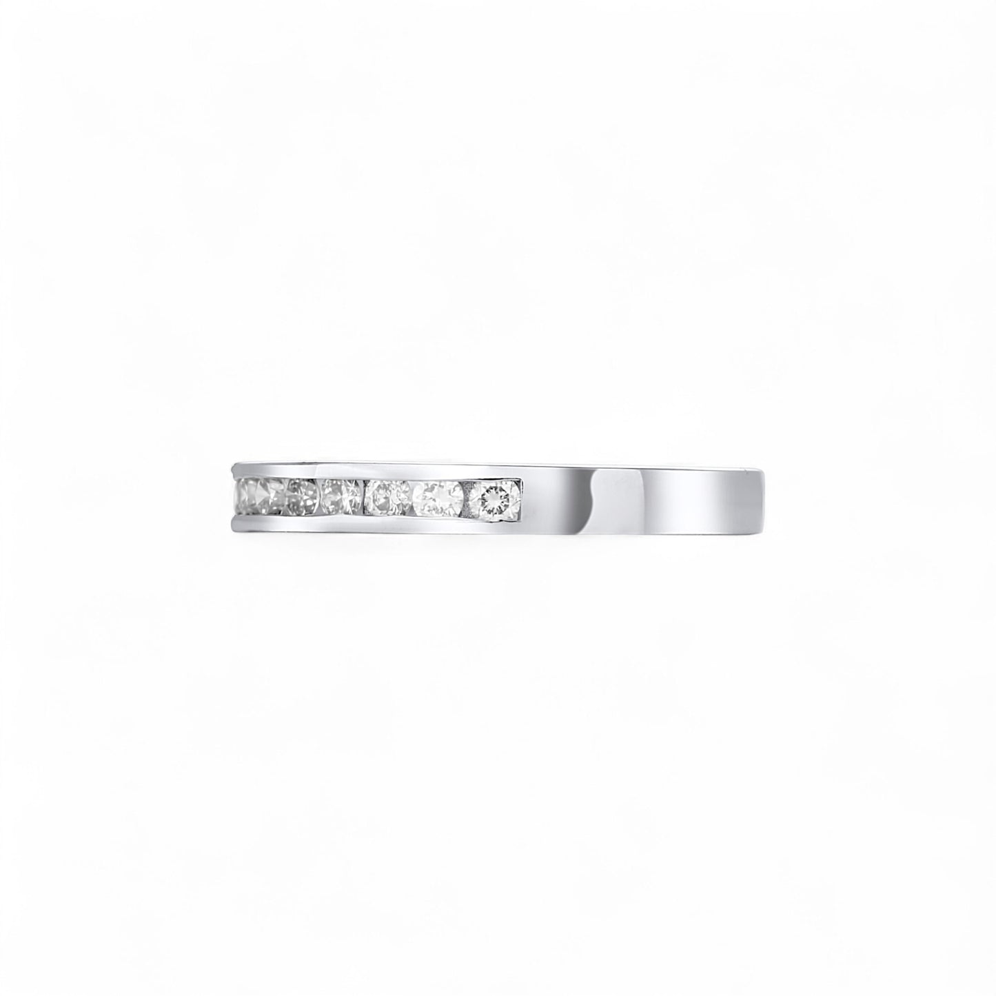 Channel Diamond Band in 18KT Gold