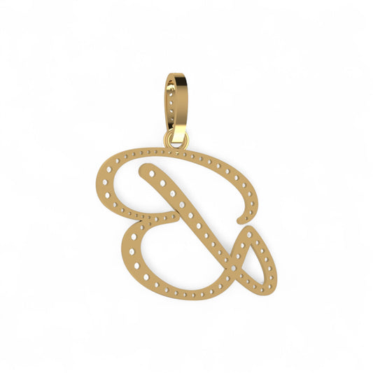 Alphabet XL Diamond Pendant in 18KT Gold