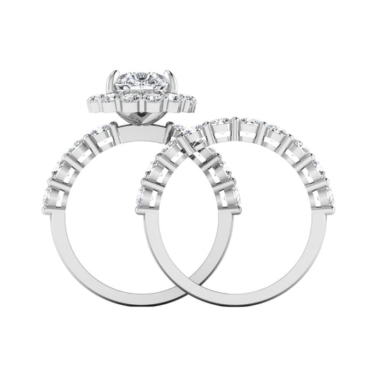 Luna 3 Stack Moissanite Set in 18K Gold