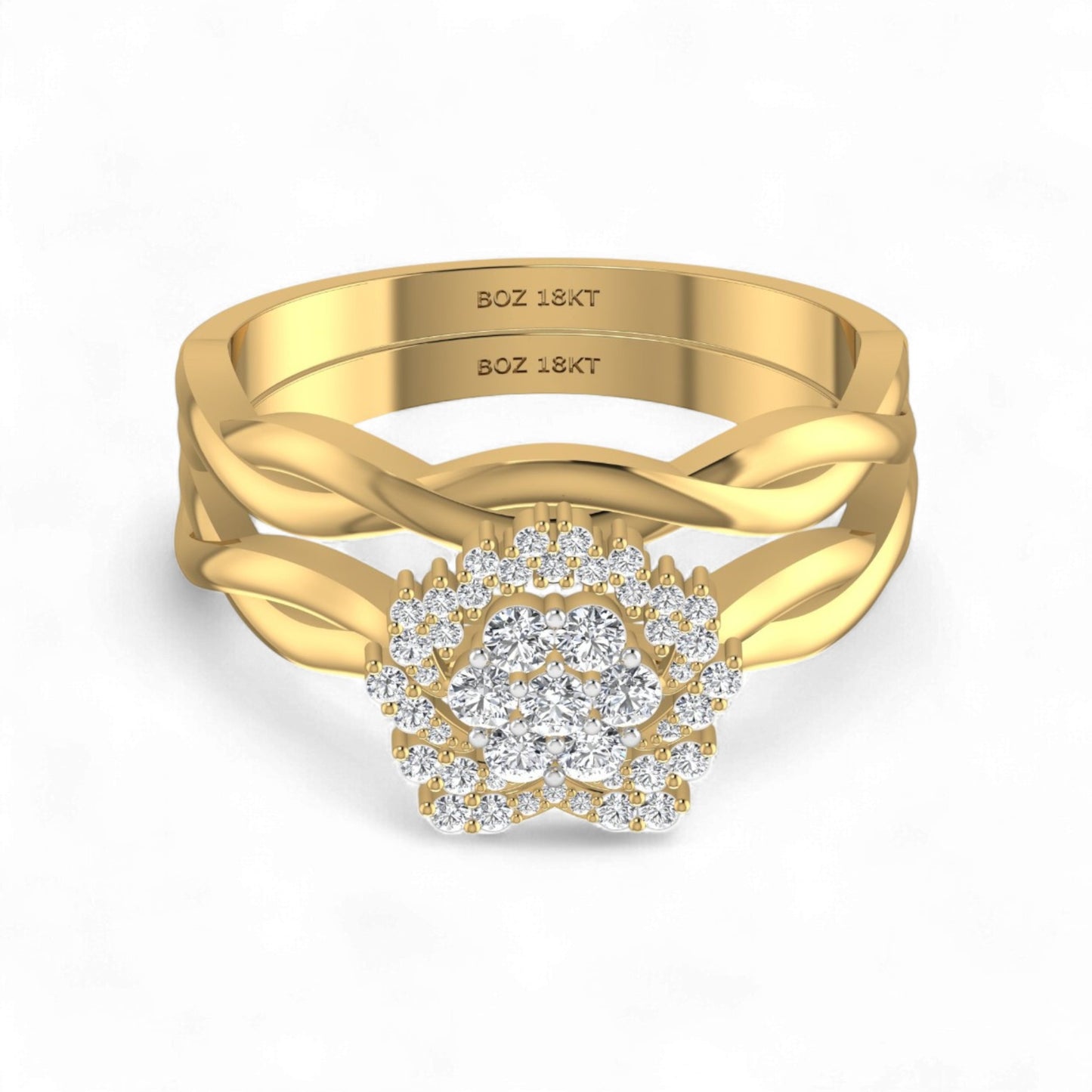 BOZ Forever Natural Diamond Bride Set in 18KT Gold