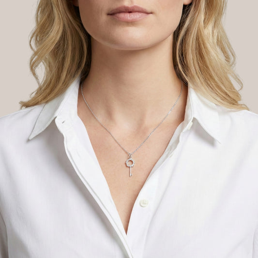 BOZ Forever Key Diamond Necklace in 18KT Gold