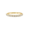Gold ring with diamonds on a white background